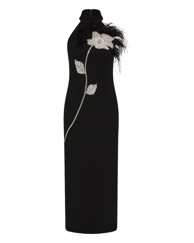 Rebecca Vallance Starlight Midikleid - Schwarz Schwarz