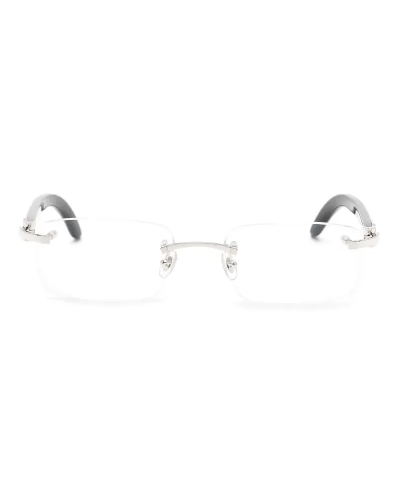 Cartier C Décor Sonnenbrille mit eckigem Gestell - Weiß Weiß