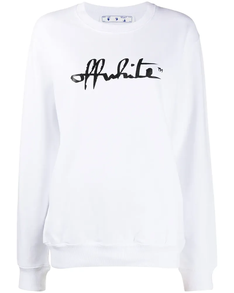 OFF-WHITE Crewneck" Pullover - Weiß Weiß