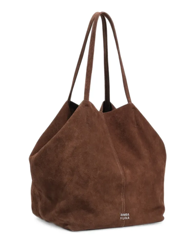 BIMBA Y LOLA Coffee Maxi-Tote Bag aus Wildleder - Braun Braun
