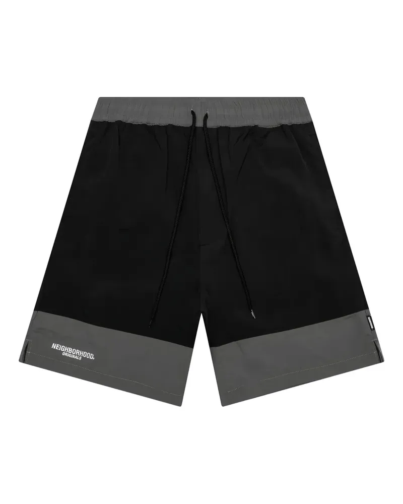 Neighborhood Shorts mit Konstrasteinsätzen - Schwarz Schwarz