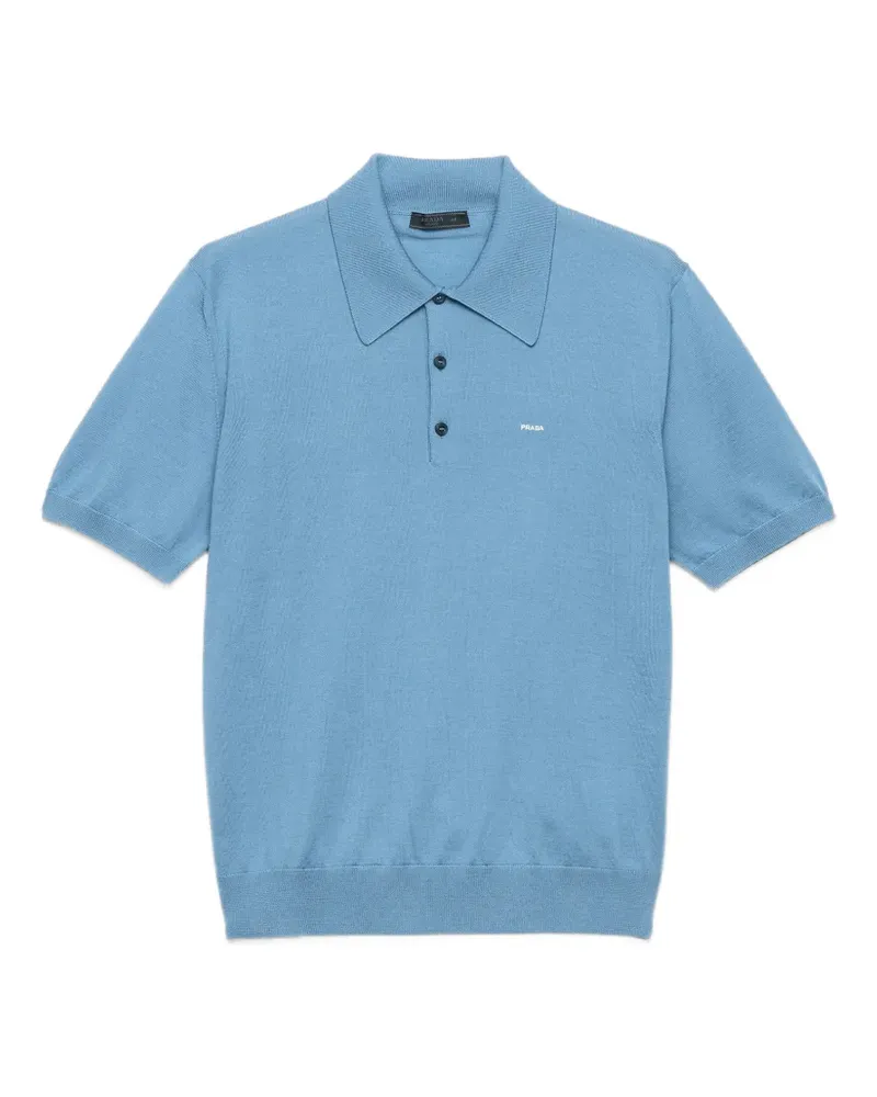 Prada Poloshirt aus Feinwolle - Blau Blau