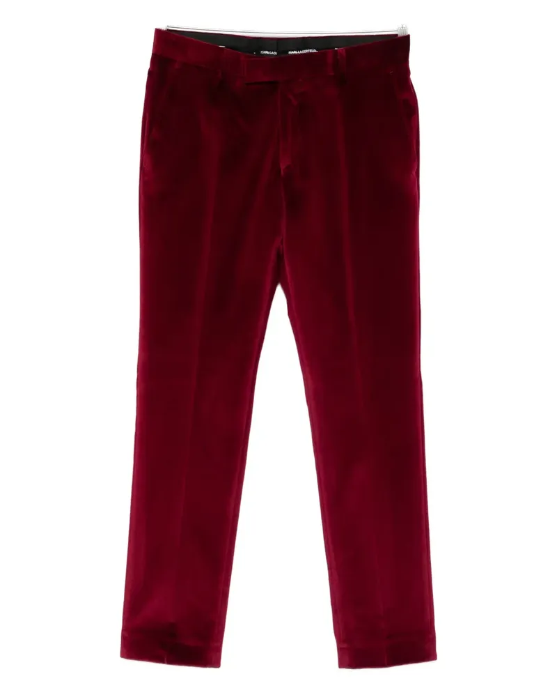 Karl Lagerfeld Tube velvet trousers - Rot Rot