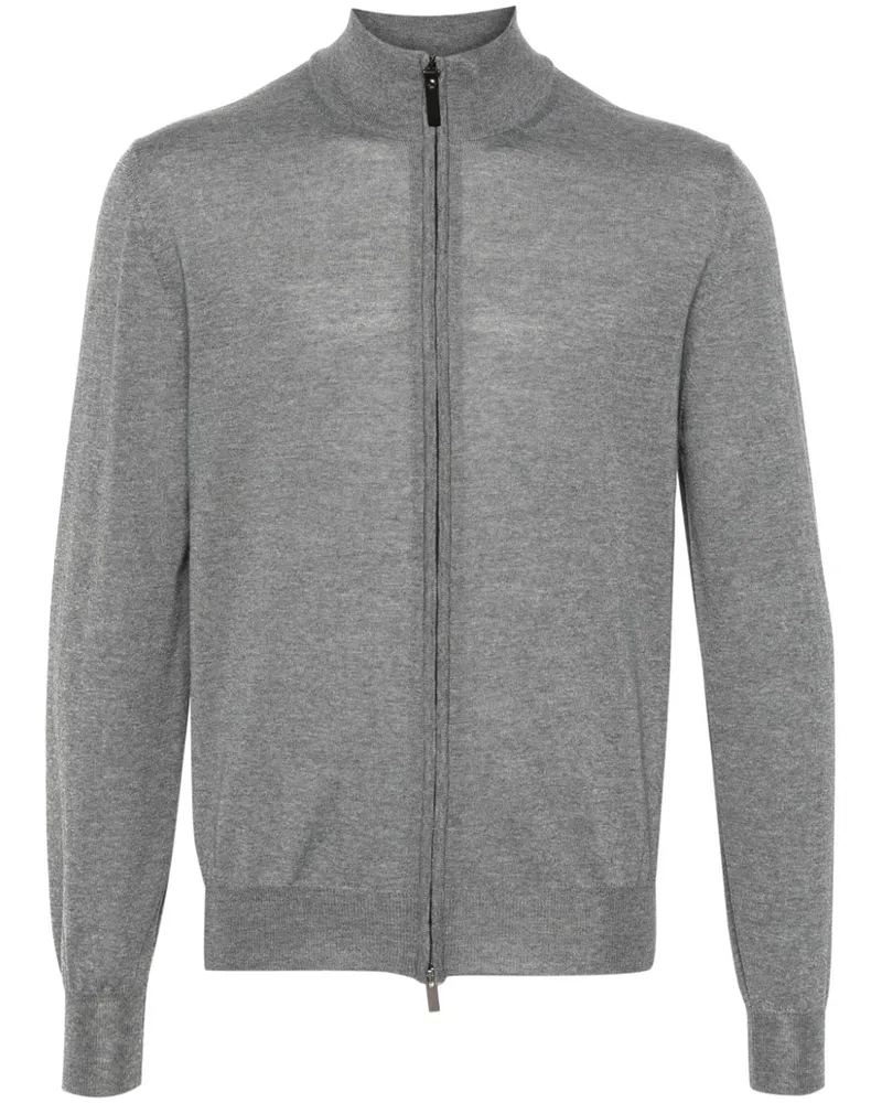 Canali Cardigan aus Merinowolle - Grau Grau