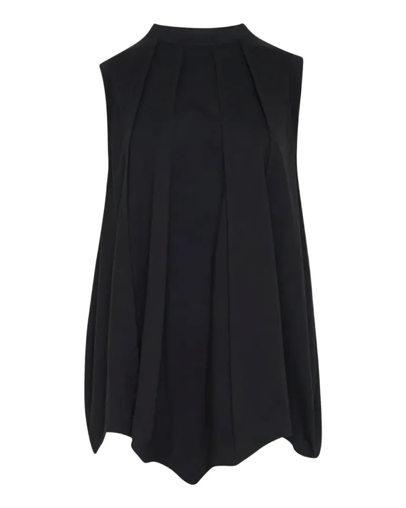 ENFÖLD Umbrella Tanktop mit Falten - Schwarz Schwarz