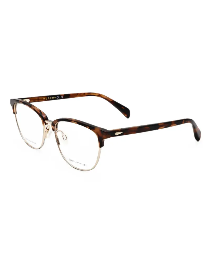 Rag & Bone tortoiseshell-effect browline-frame glasses - Braun Braun