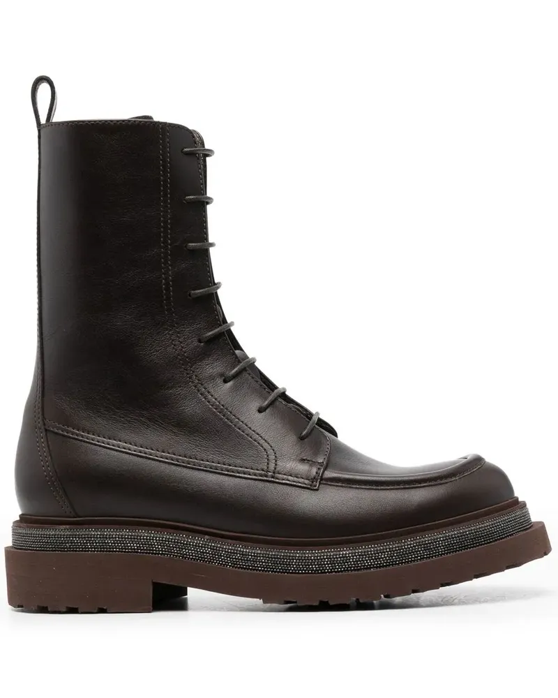 Brunello Cucinelli Stiefeletten mit Schnürung - Braun Braun