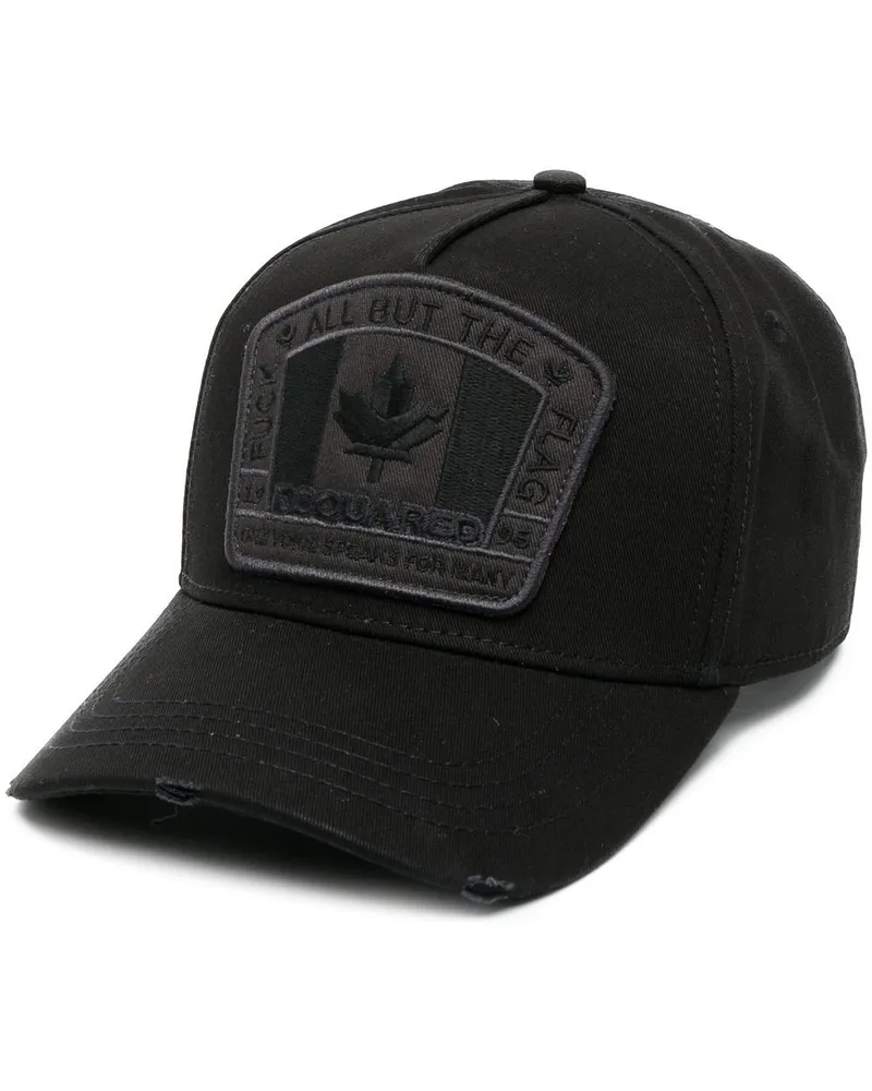 Dsquared2 Baseballkappe mit Logo-Stickerei - Schwarz Schwarz