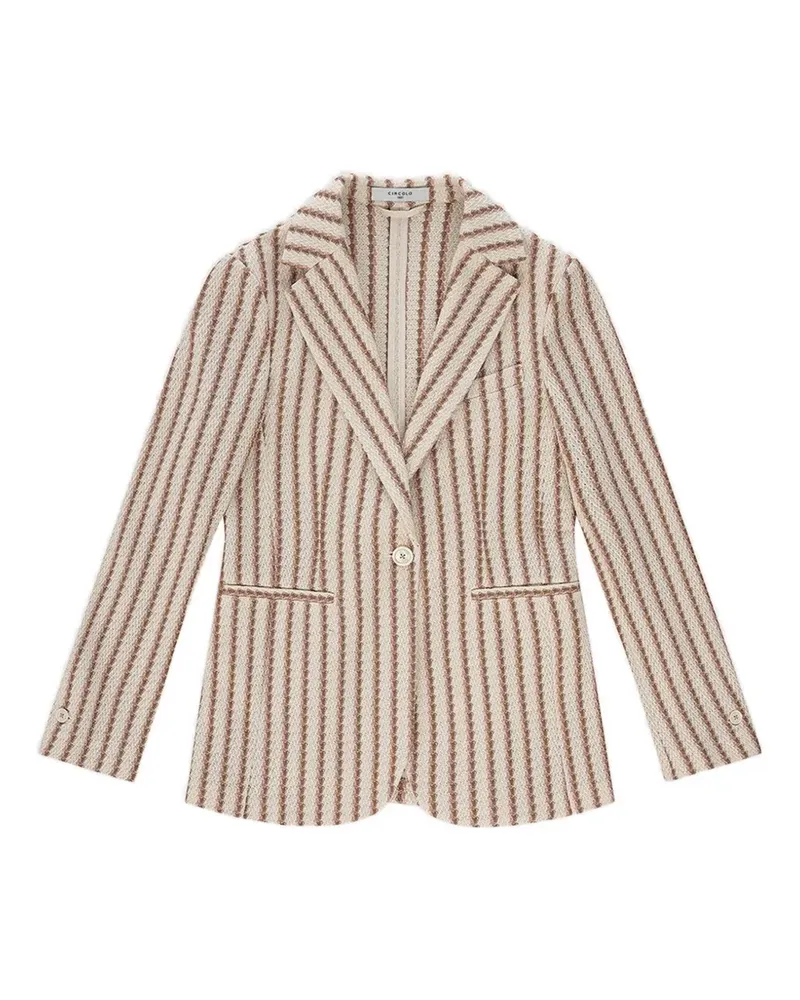 CIRCOLO 1901 striped single-breasted blazer - Nude Nude