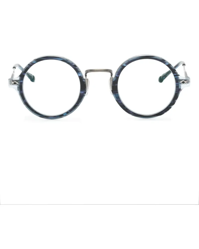 MATSUDA M3127 Brille mit rundem Gestell - Blau Blau