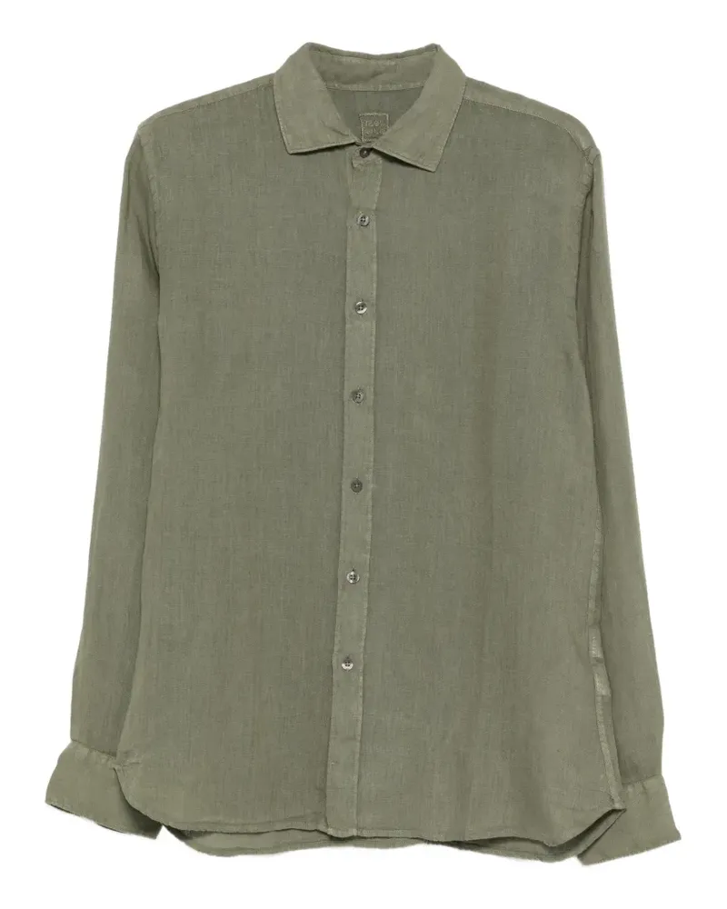 120% Lino Klassisches Hemd - Grün Grün