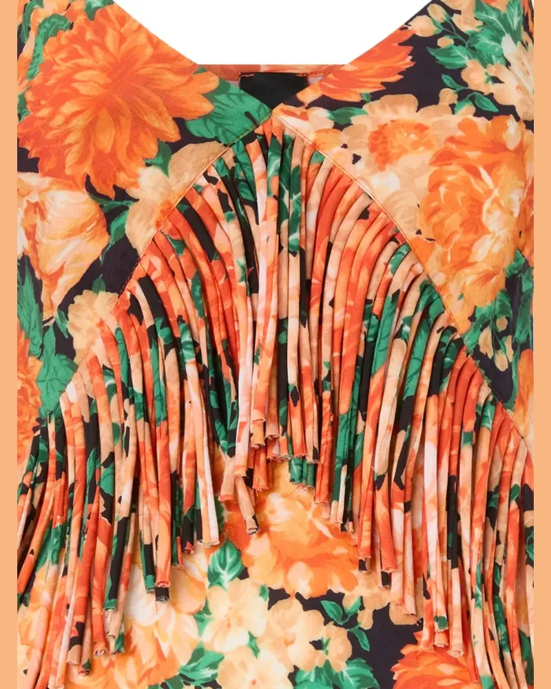 Pinko Fransen-Camisole mit Blumenmuster - Orange Orange