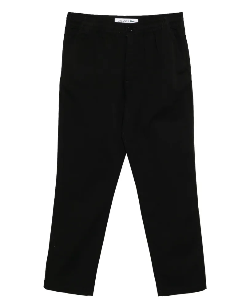 Lacoste Hose mit Logo-Stickerei - Schwarz Schwarz