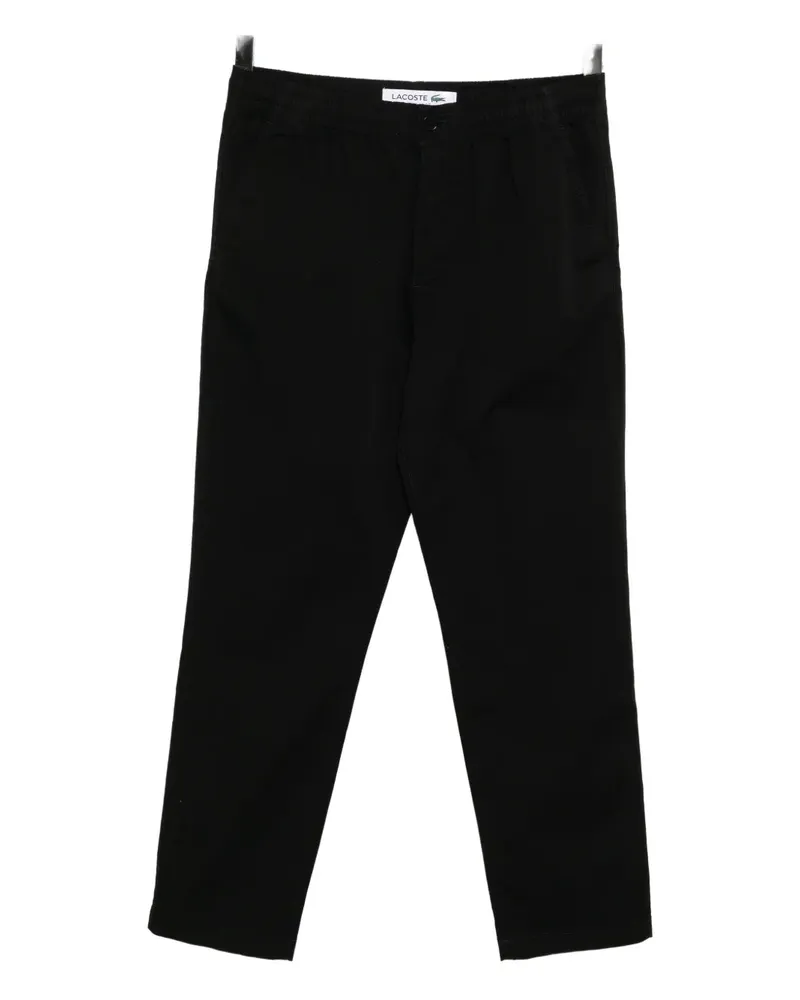 Lacoste Hose mit Logo-Stickerei - Schwarz Schwarz