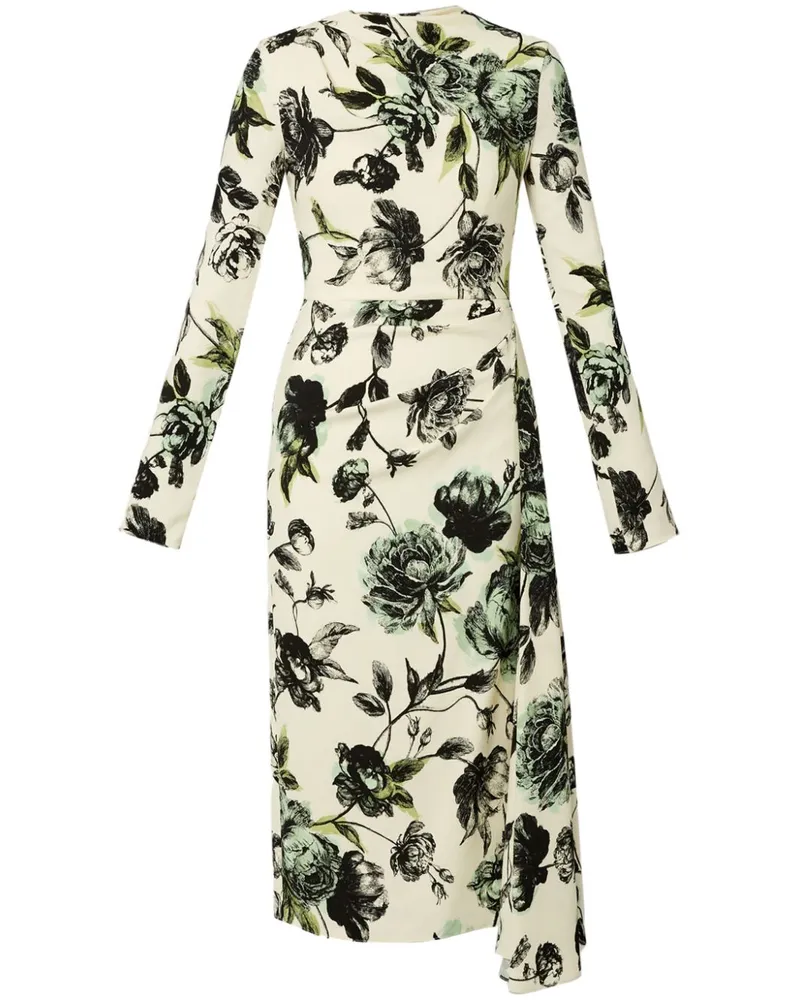 Erdem Midikleid mit drapiertem Ausschnitt - Nude Nude