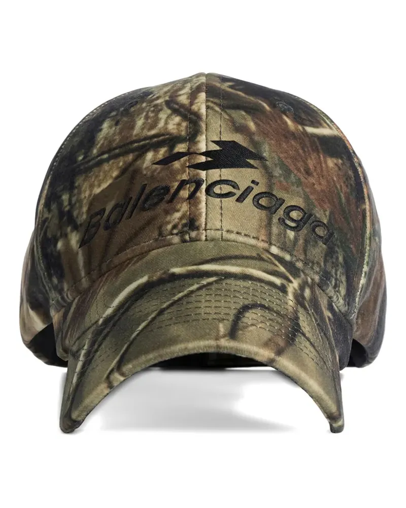 Balenciaga Baseballkappe mit Camouflage-Print - Braun Braun