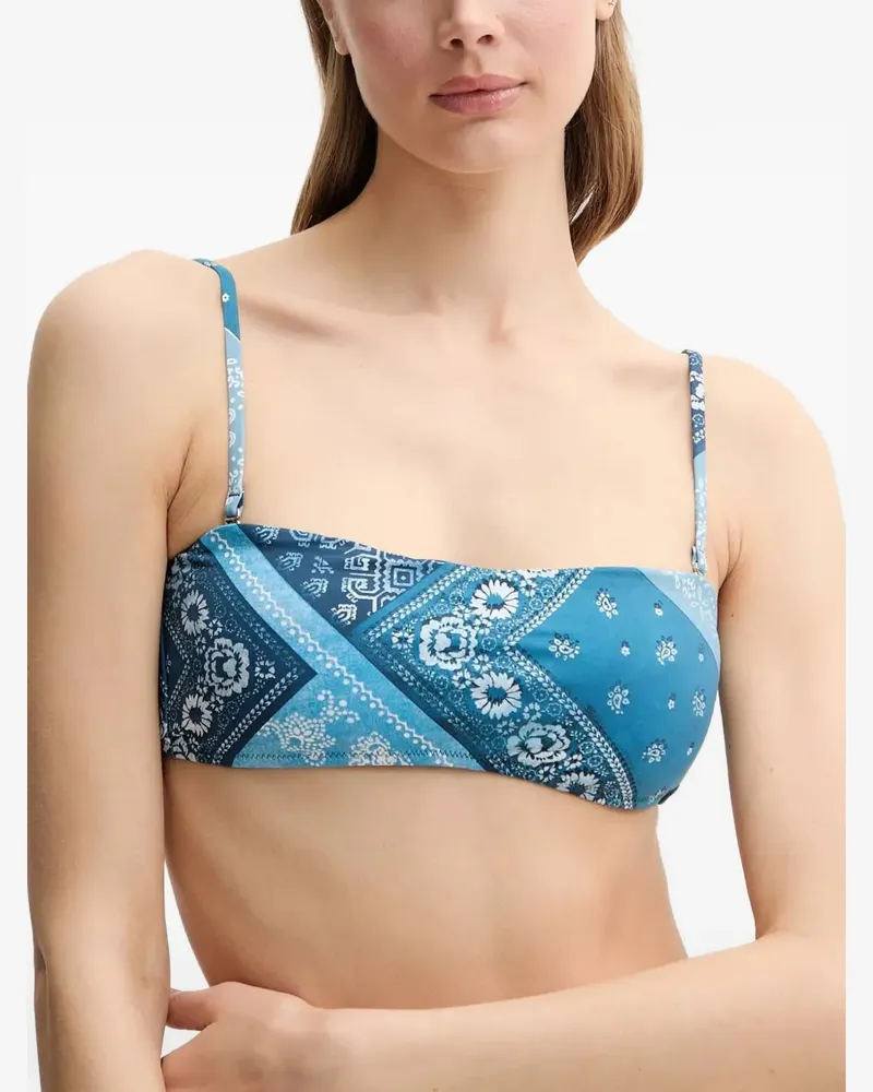 Ralph Lauren Bikinioberteil mit Paisley-Print - Blau Blau