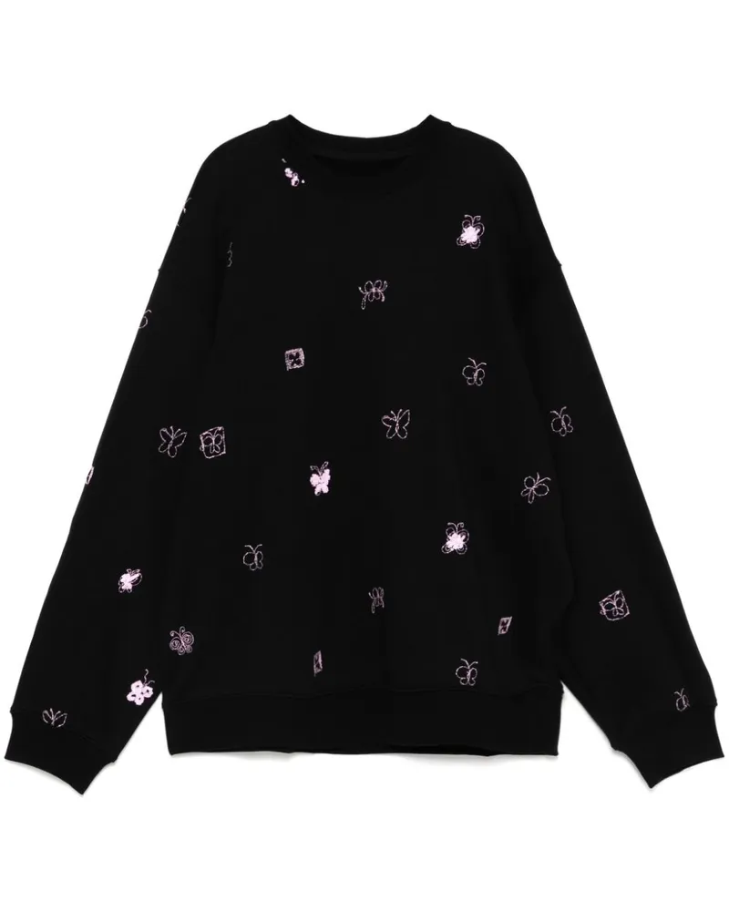 JNBY Sweatshirt mit Schmetterlingsmuster - Schwarz Schwarz