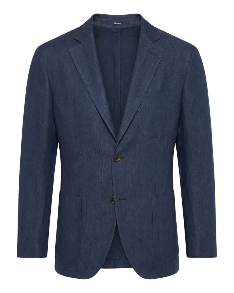 Drumohr  notch-lapel single-breasted blazer - Blau Blau
