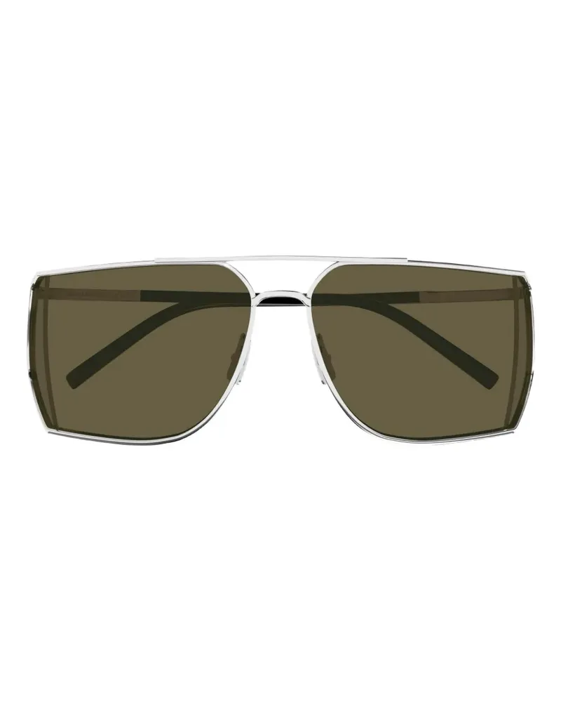 Saint Laurent SL 750 geometric-frame sunglasses - Silber Silber