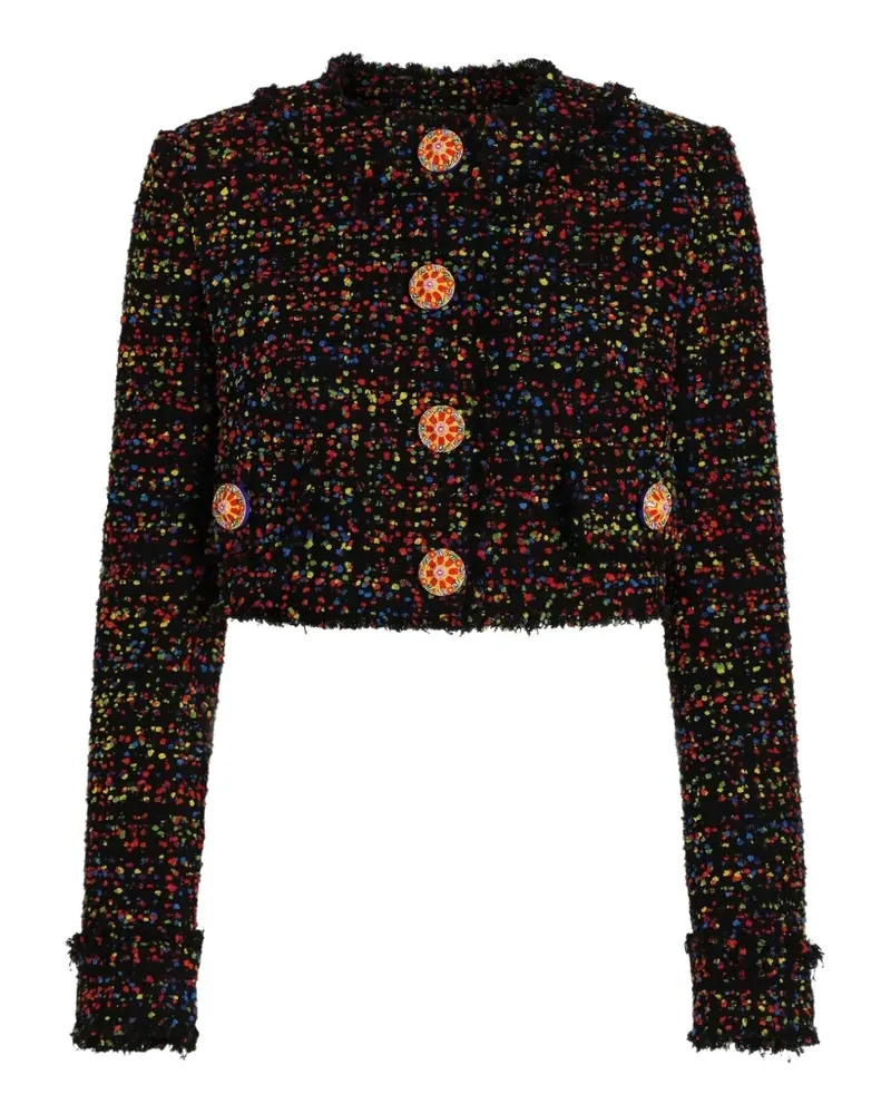 Dolce & Gabbana Kurze Tweed-Jacke - Schwarz Schwarz