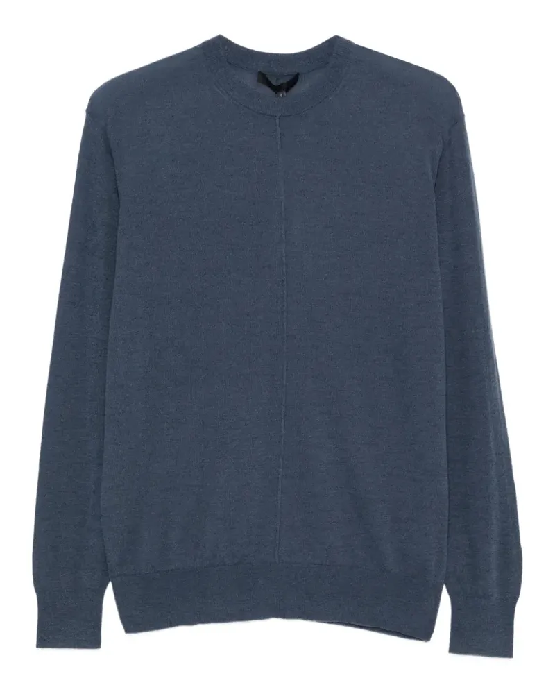 tibi Rundhals-Pullover mit Ziernaht - Blau Blau