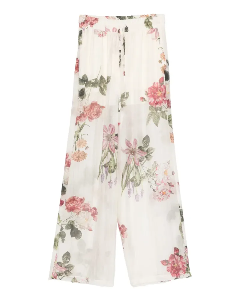VICOLO floral-print trousers - Nude Nude