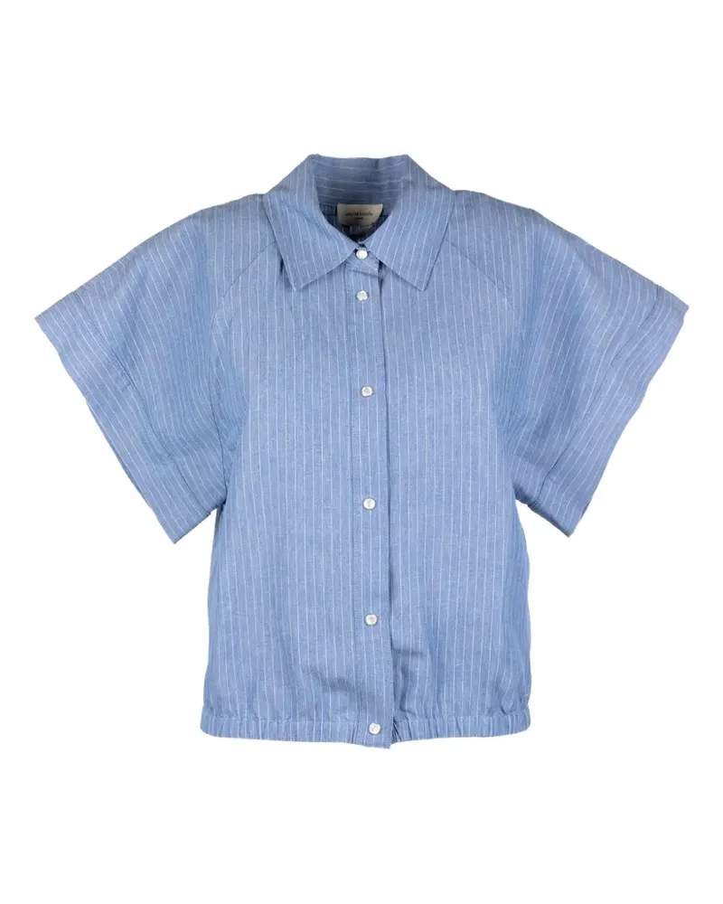 Jacob Cohën pinstripe-pattern elasticated-hem shirt - Blau Blau