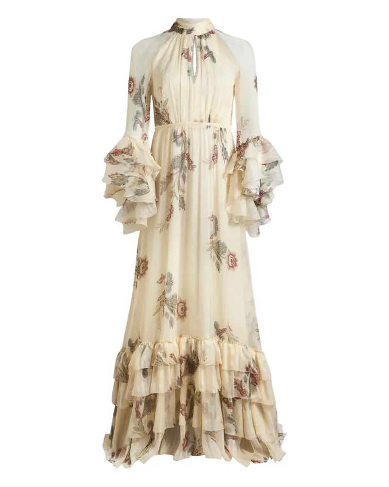 Etro Seidenkleid mit Rüschen - Nude Nude