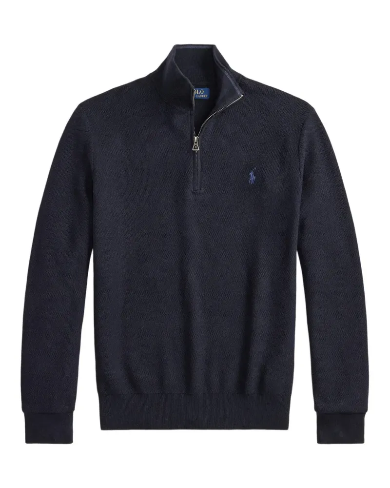Ralph Lauren Pullover mit kurzem Reißverschluss - Blau Blau