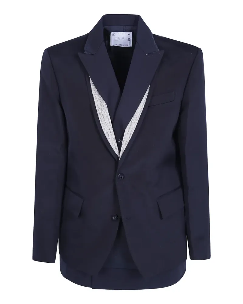Sacai Sakko im Layering-Look - Blau Blau