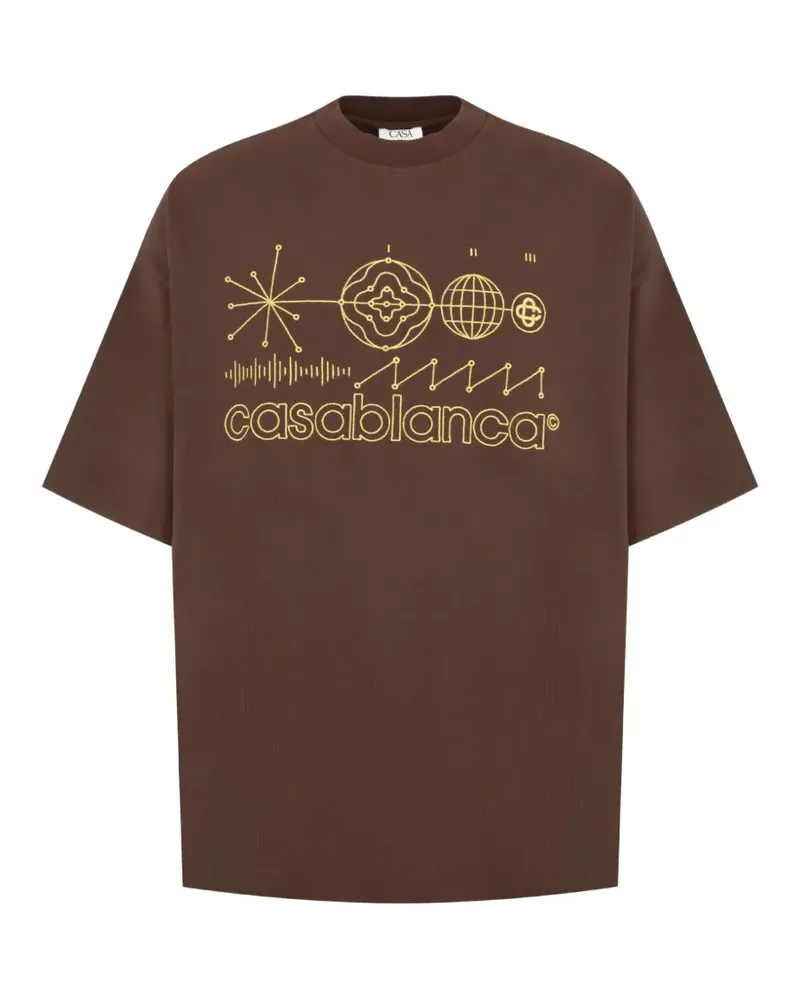 Casablanca Paris Oversized-T-Shirt mit grafischem Print - Braun Braun