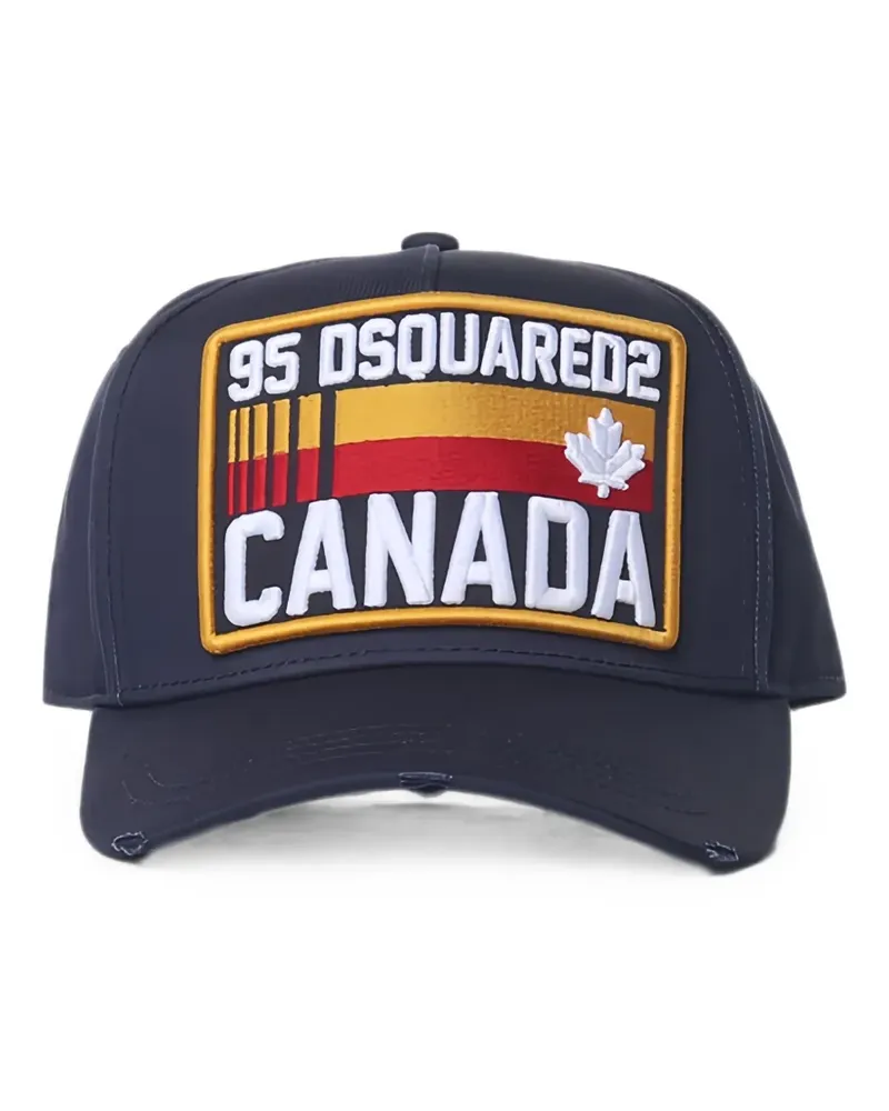 Dsquared2 D2 logo-patch baseball cap - Blau Blau