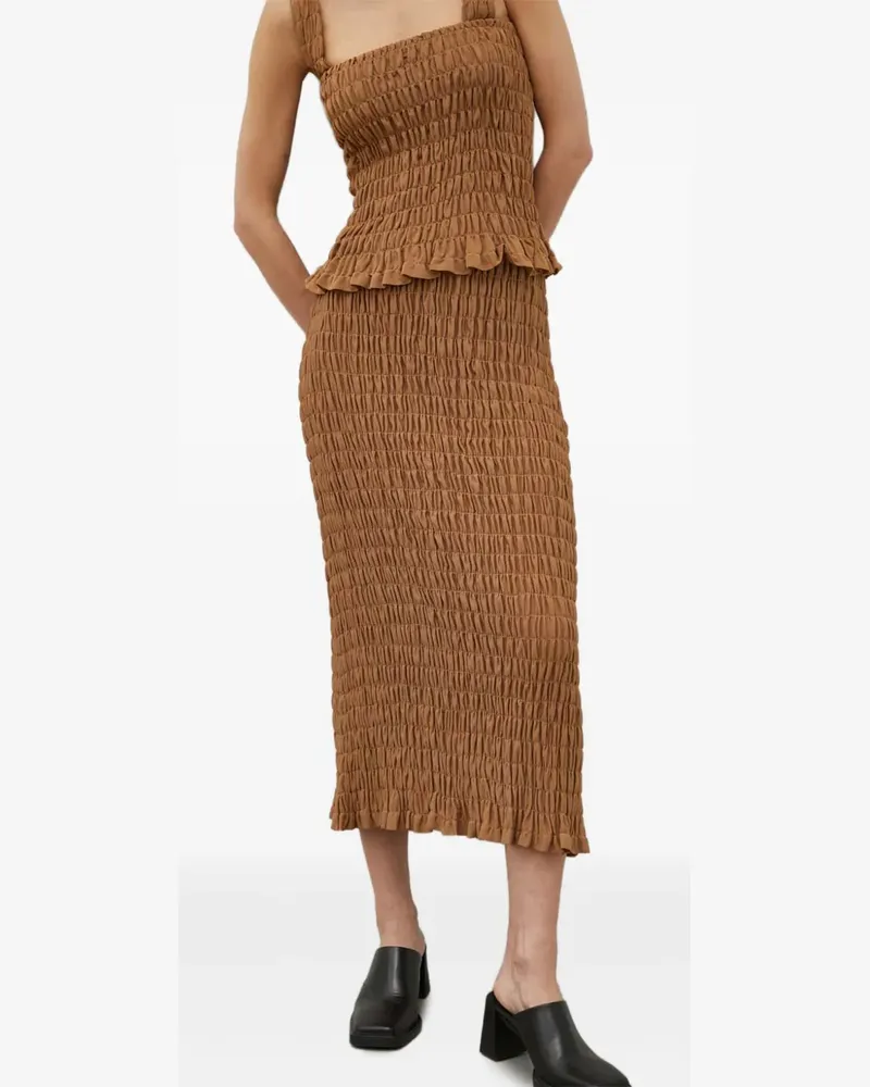 By Malene Birger Midirock mit Rüschen - Braun Braun