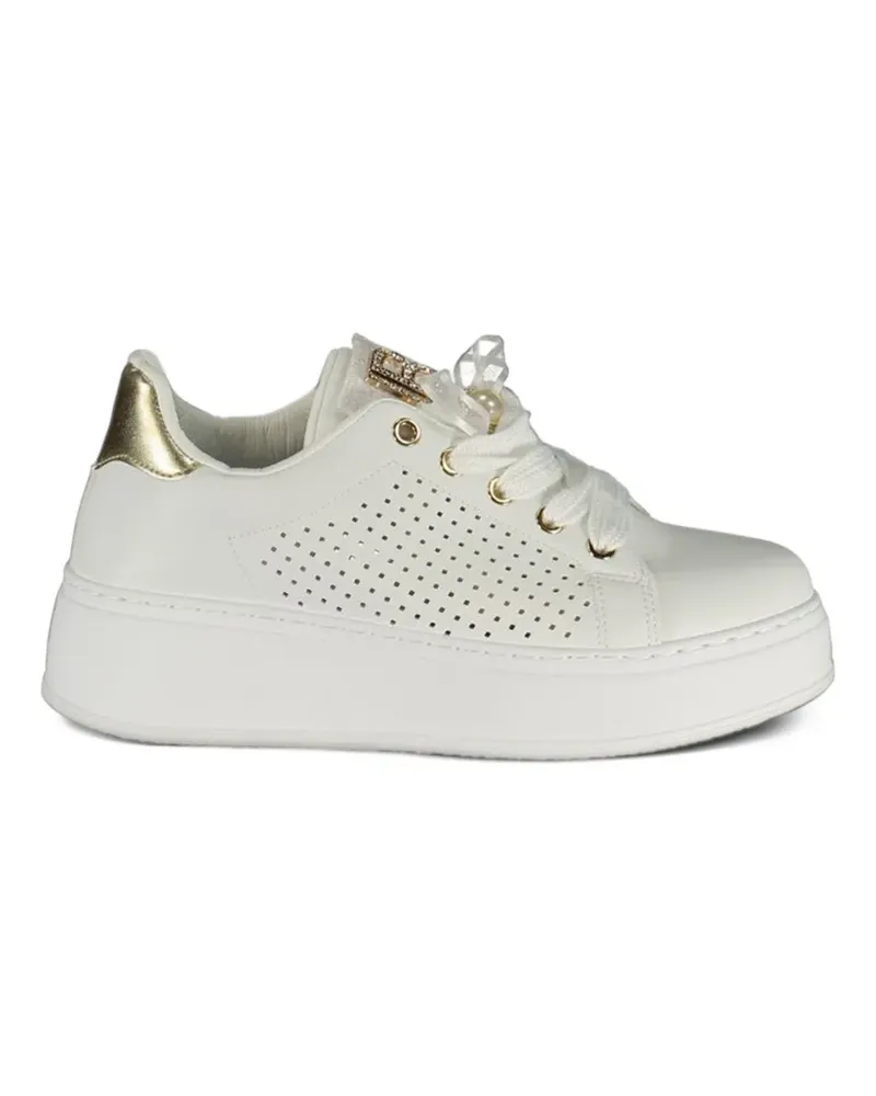 Laura Biagiotti Sneakers mit Logo-Schild - Weiß Weiß