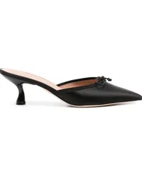 Malone Souliers Satin-Mules mit Schleife Schwarz