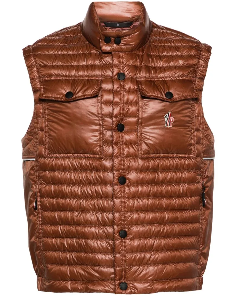 Moncler Ollon Daunenweste Braun