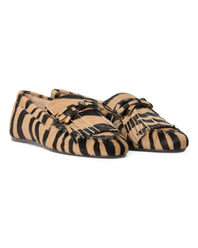 Stuart Weitzman Britt Fringe loafers - Braun Braun