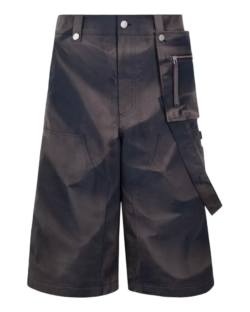 JiyongKim Workwear-Shorts mit Bleached-Effekt - Blau Blau