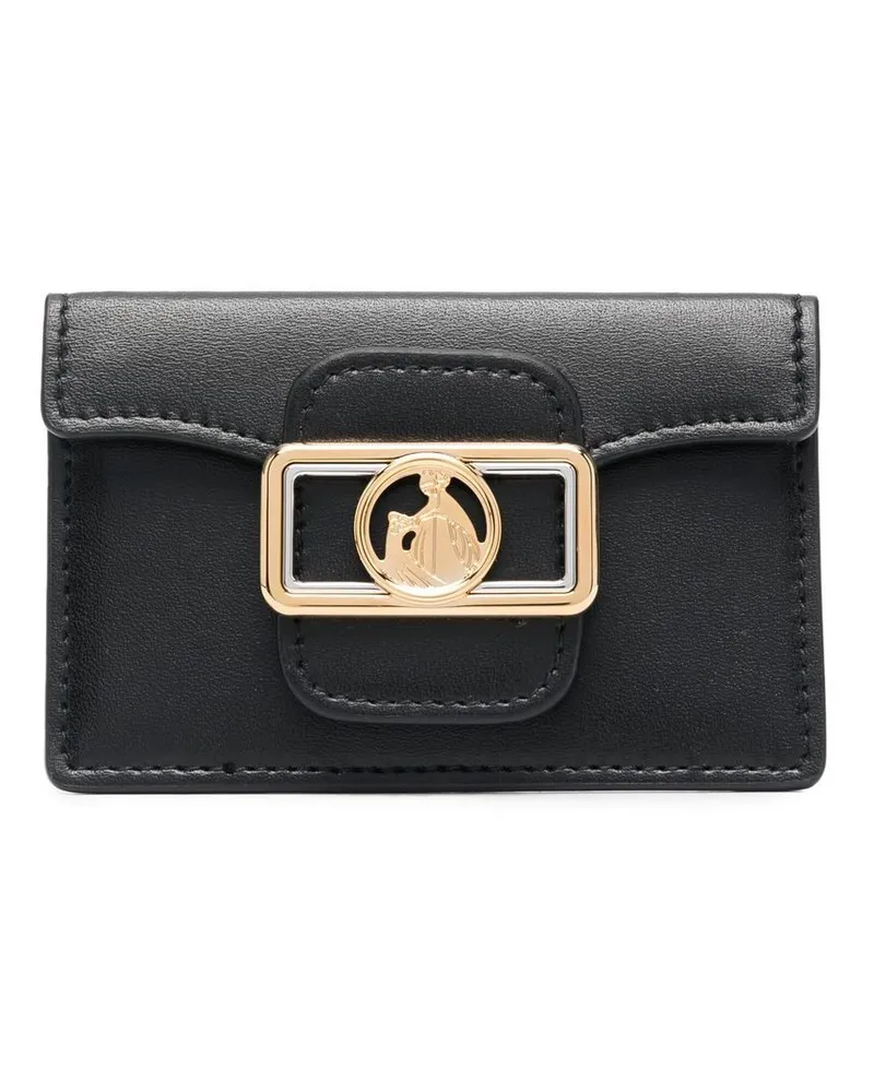 Lanvin Portemonnaie mit Logo-Schild - Schwarz Schwarz