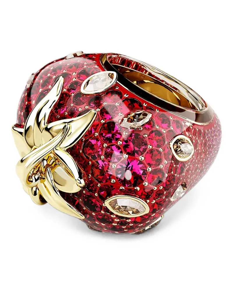 Swarovski Idyllia strawberry crystal-embellished ring - Gold Gold