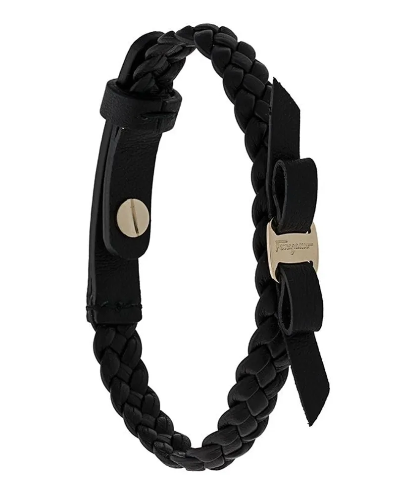 Ferragamo Armband mit Vara-Schleife Schwarz