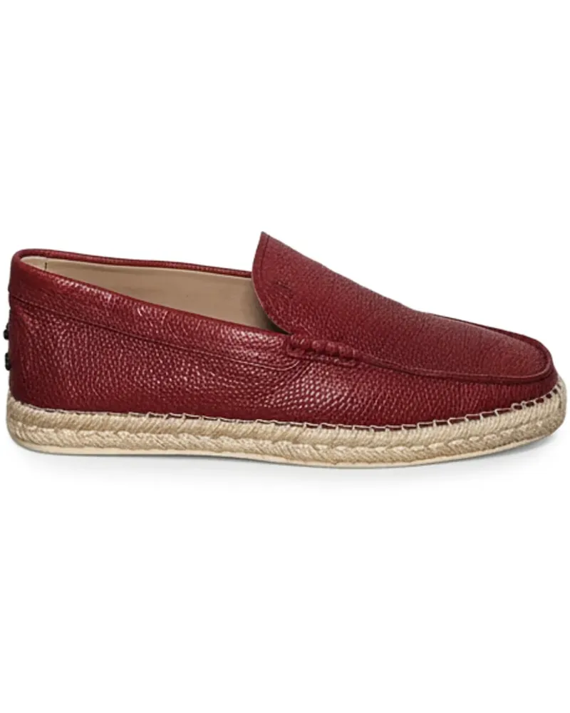 TOD'S Loafers in Espadrille-Optik - Rot Rot