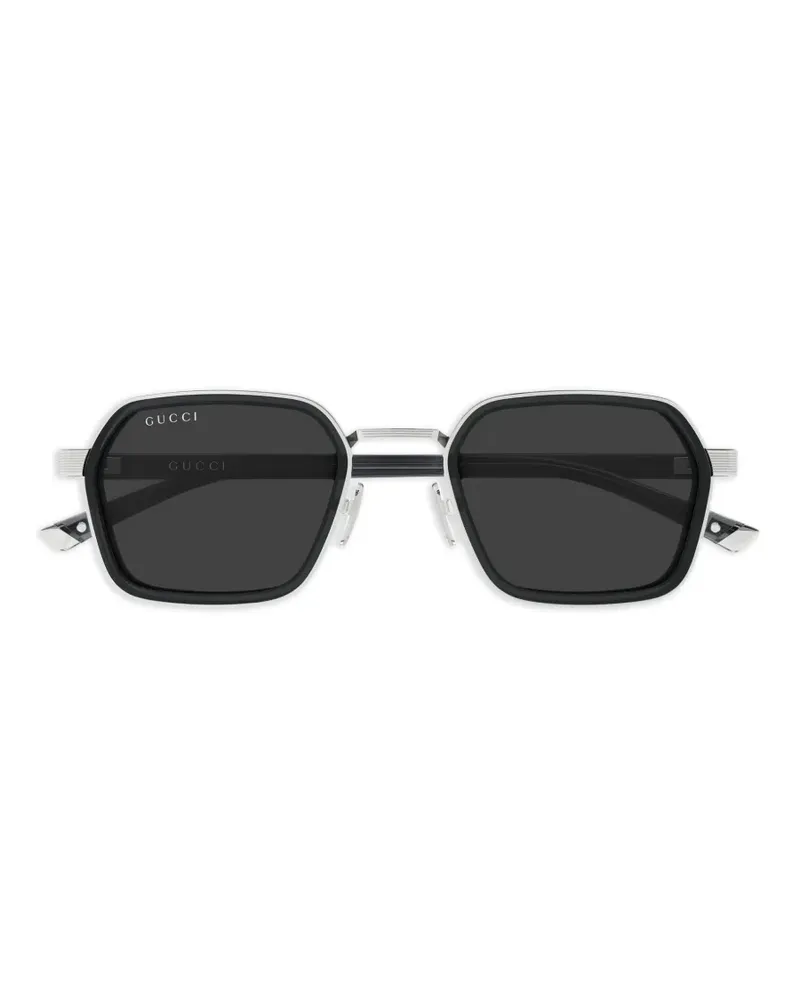 Gucci geometric-frame sunglasses - Silber Silber