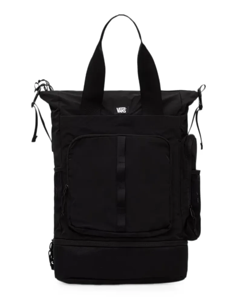 Vans logo-patch panelled backpack - Schwarz Schwarz