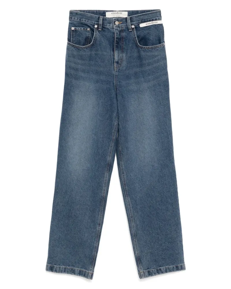 KIMHEKIM Ausgeblichene Wide-Leg-Jeans - Blau Blau