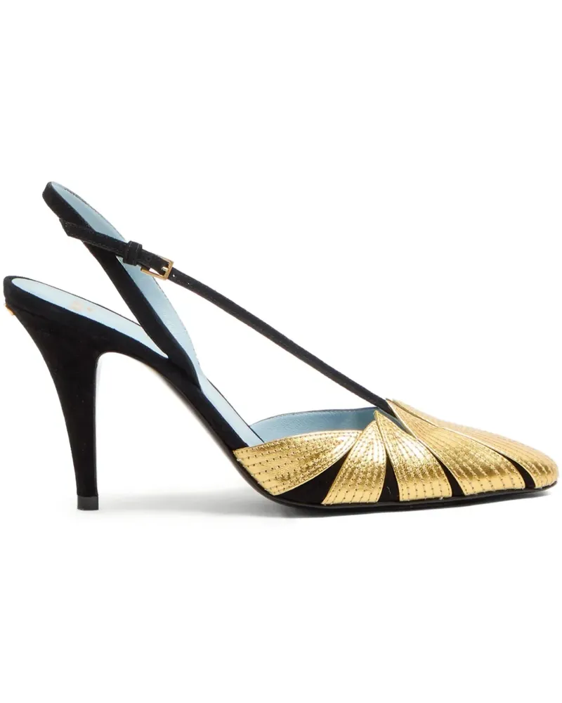 Valentino Garavani Foliefoliage Slingback-Pumps 90mm - Schwarz Schwarz