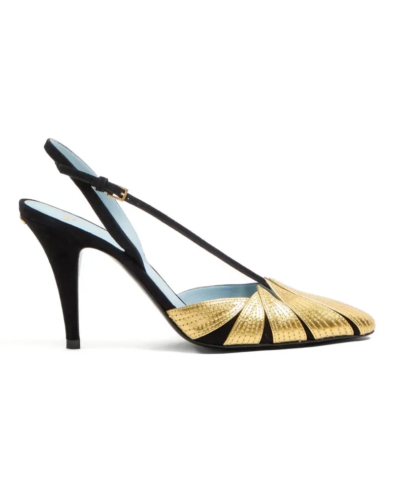 Valentino Garavani Foliefoliage Slingback-Pumps 90mm - Schwarz Schwarz
