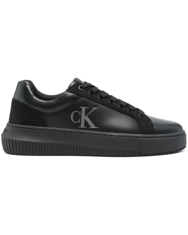Calvin Klein Sneakers mit Logo-Prägung - Schwarz Schwarz