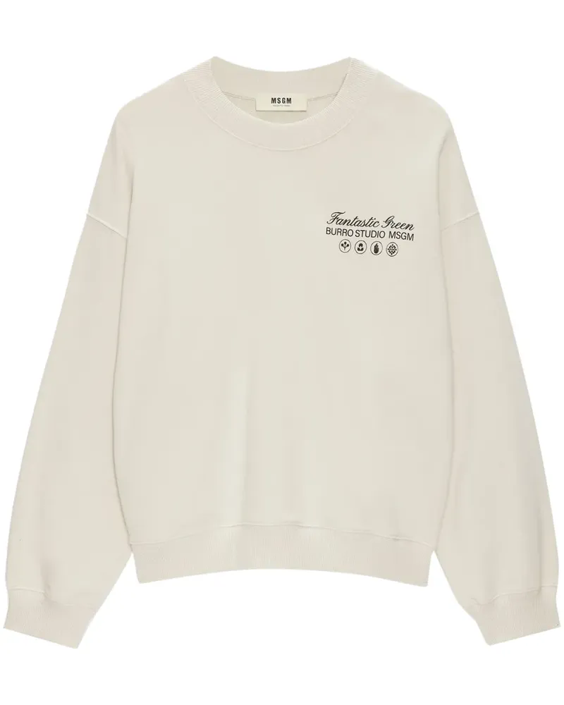 MSGM Sweatshirt mit Logo-Print - Nude Nude